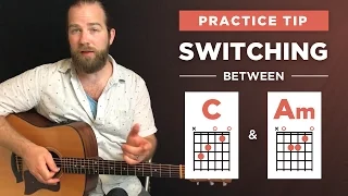 ⭐️ Switching between C and A-minor (Am) chords on guitar