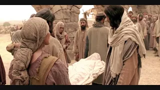 Jesus raises the widow of Nain's dead son back to life (KJV Luke 7:11-16)