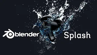 Product water splash Simulation in blender