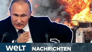 PUTINS KRIEG: Separatisten fordern Vergeltung – Heftige Kämpfe im Donbass | WELT Stream