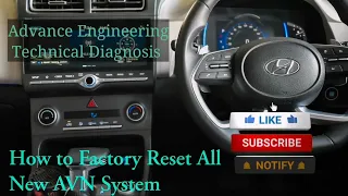 How to Factory Reset All New Creta AVN/Music System.When Bluelink is Not Connect.