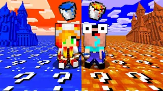 LAVA LUCKY BLOCK WORLD vs WATER LUCKY BLOCK WORLD in MINECRAFT! NOOB vs GIRL