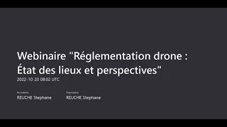 Replay webinaire- Réglementation drone : État des lieux et perspectives