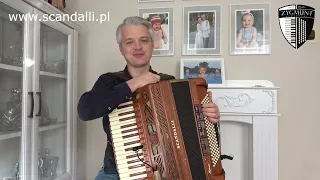 Akordeon Scandalli Intense Mahony (piccolo/wysoka oktawa + tremolo 10, LMMH) - prezentacja modelu