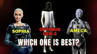 Tesla Bot Optimus Gen2 Vs Humanoid Robots Ameca and Sophia