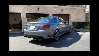 Mercedes Benz C43 AMG with Sport Exhaust (Open & Closed)