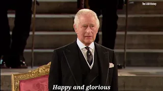 MPs sings 'God save the King! ' after King Charles III's speech in Parliament