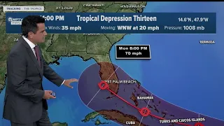 Tropical Depression 13 forms