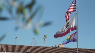 Pride flag coming down from Stockton city hall as Pride Month ends