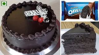 बिना अंडा बिना ओवन चॉकलेट ट्रफल केक | Easy Oreo Chocolate Truffle Cake Recipe | Eggless chocolate ca
