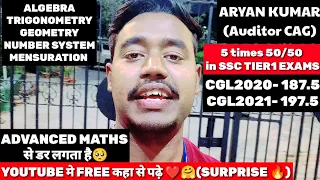 ADVANCED MATHS से डर लगता है🥺 YOUTUBE पर TYPE-WISE🔥 FREE कहा से पढ़े?❤️🤗 ARYAN KUMAR #ssc #ssccgl