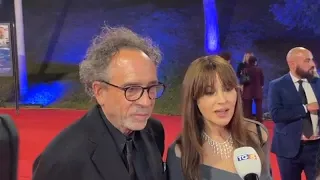 Festival Roma, la coppia Tim Burton-Bellucci superstar sul red carpet