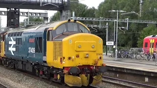 Class 37 409 passing through Swindon with a DVT