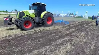 Lemken Kristall 350 - коли диски НЕ потрібні із трактор Claas Axion 840 + саморобний баласт