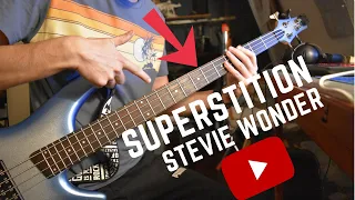 SUPERSTITION - STEVIE WONDER *VERY FUN* (Bass song Cover)(NEW MIC SETUP)