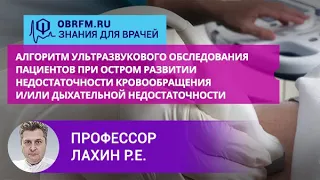 Профессор Лахин Р.Е.: Алгоритм УЗ обсл-я при остр. раз-тии недост-ти кровообр-я и/или дых. недос-ти