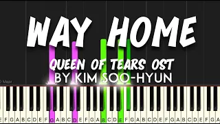 청혼 (Way Home) by Kim Soo Hyun (Queen of Tears OST) synthesia piano tutorial + sheet music + lyrics