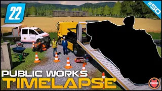 🚧 Barn Find Recovery While Working On The Grass Mowing ⭐ FS22 City Public Works Timelapse