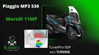 Piaggio MP3 530 ecu tuning Magneti Marelli 11MP