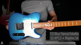 Aristides T/0 Blue Flamed Marble | Seymour Duncan APTL3 + Rhythm 54