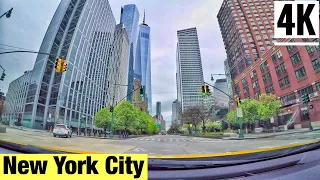 ⁴ᴷ⁶⁰ Driving Downtown Manhattan via One World Trade Center During New York City Lockdown 2020