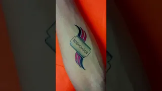 Making some unique temporary tattoo with Blade Help #shorts