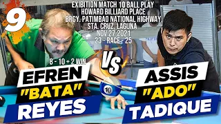 (9) Efren "Bata" Reyes Vs Assis "Ado" Tadique (Patimbao Santa Cruz,Laguna)