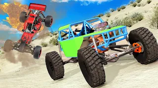 We Raced & Jumped INSANE Dune Buggies in the Desert in BeamNG Drive Mods!