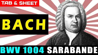 TAB/Sheet: Bach's BWV 1004 Sarabande [PDF + Guitar Pro + MIDI]