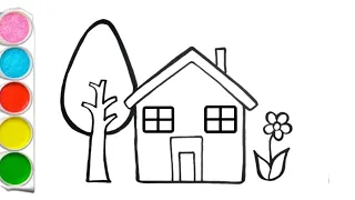 A Simple House Drawing for kids #drawing #house