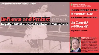 Defiance and Protest: Forgotten Individual Jewish Resistance in Nazi Germany