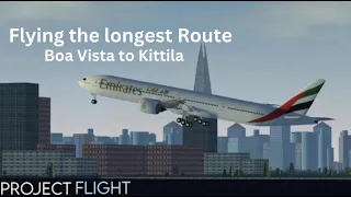 Flying the LONGEST ROUTE in Project Flight (Roblox)