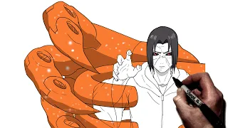 How To Draw Itachi's Susanoo Defense | Step By Step | Naruto