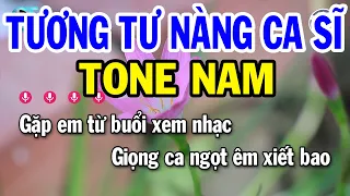 Karaoke Tương Tư Nàng Ca Sĩ Tone Nam - Nhạc Sống Mới Dễ Hát 2023 | Phước Hiệp
