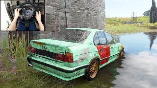 Rebuilding BMW M5 E34 - Forza Horizon 4 (Steering Wheel + Shifter) Gameplay