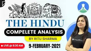 09-February-2021 | The Hindu Complete Analysis | UPSC CSE/IAS 2021 | Ritu Sharma