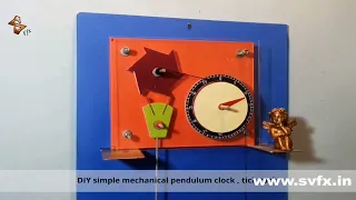 DIY very simple mechanical escapement pendulum tick tock clock, which will work 100%