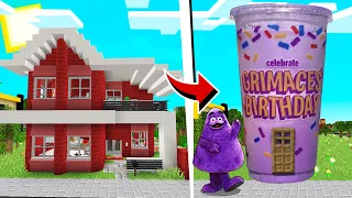 MI CASA SE CONVIERTE EN LA CASA DE GRIMACE EN MINECRAFT