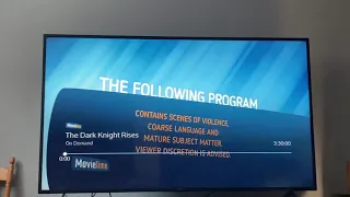 Opening to The Dark Knight Rises on Movietime