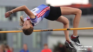 Jana Coscak, Croatia. High Jump, 13 years old.