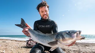 When you don't feel like getting up to go spearfishing... GO! Biggest bass of the year.