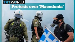 Protests over Macedonia's name agreement