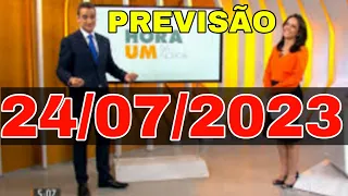 Previsão do Tempo Jornal Hora 1 de Hoje 24/07/2022