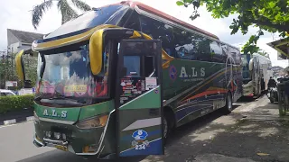 ALS 234 diberangkatkan menuju Medan|| Monitor keberangkatan bus ALS trip Jogja-Medan