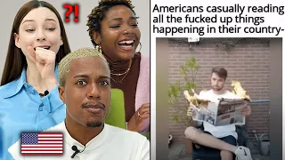 Americans React to American Memes For The First Time!