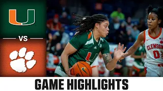 Miami vs. Clemson Women's Basketball Highlights (2022-23)