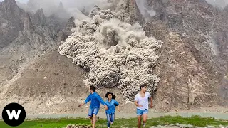 Tragic Moments! Most Shocking Massive Rockfalls & Landslides Caught On Camera