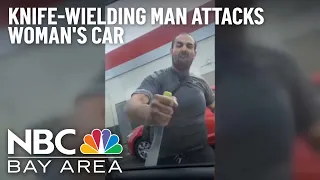 Knife-Wielding Man Attacks Woman's Car at San Jose Gas Station