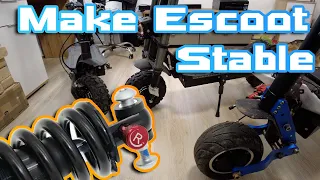 How to make Escoot more stable ? 🛴 Just upgrade suspension 🚀  No More Wobble  🍻🍕🏴‍☠️