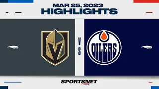 NHL Highlights | Golden Knights vs. Oilers - March 25, 2023